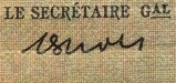 Signature de P.A. Strohl en tant que Secrtaire gnral